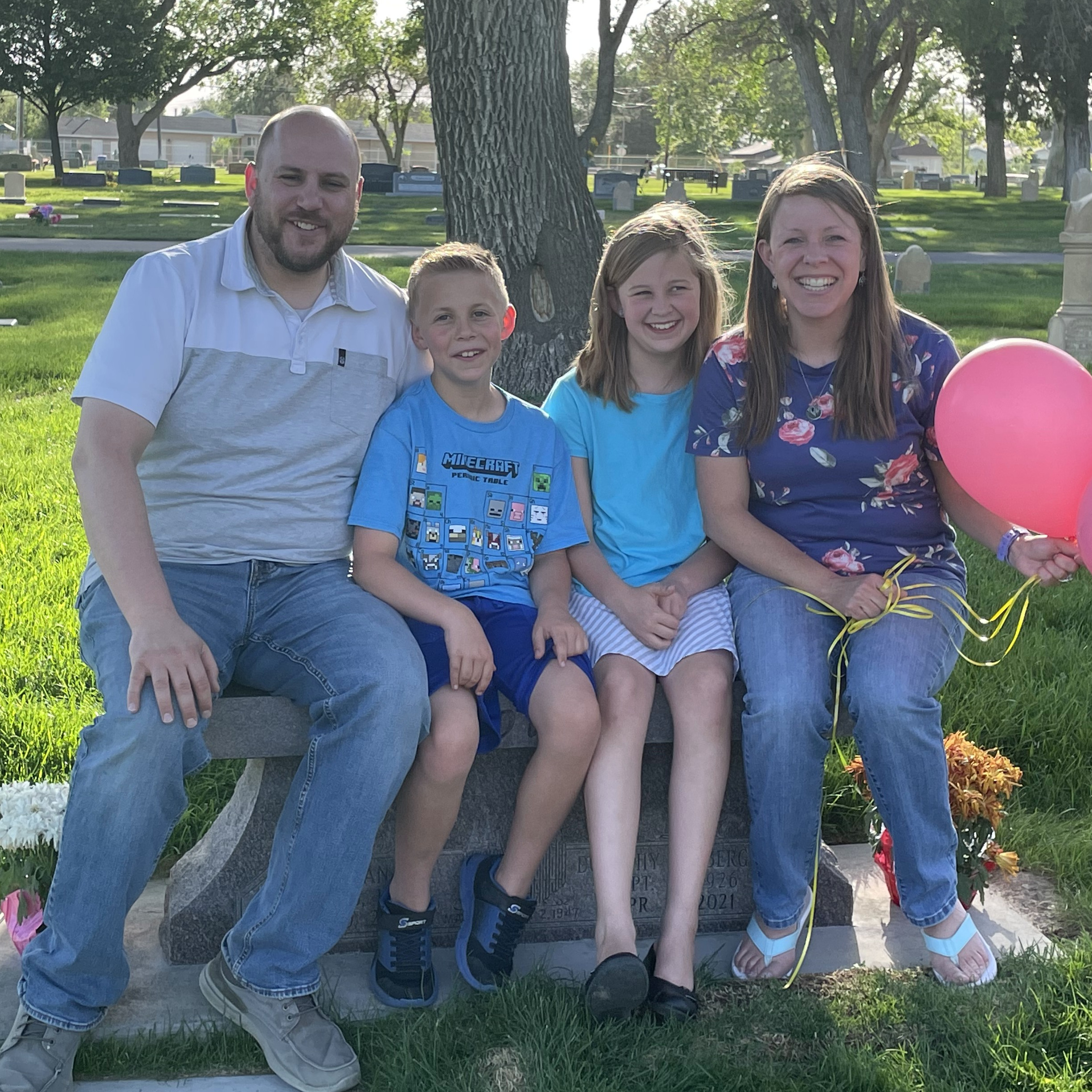 Celebrating our angel babies by visiting the Lehi Cemetary!