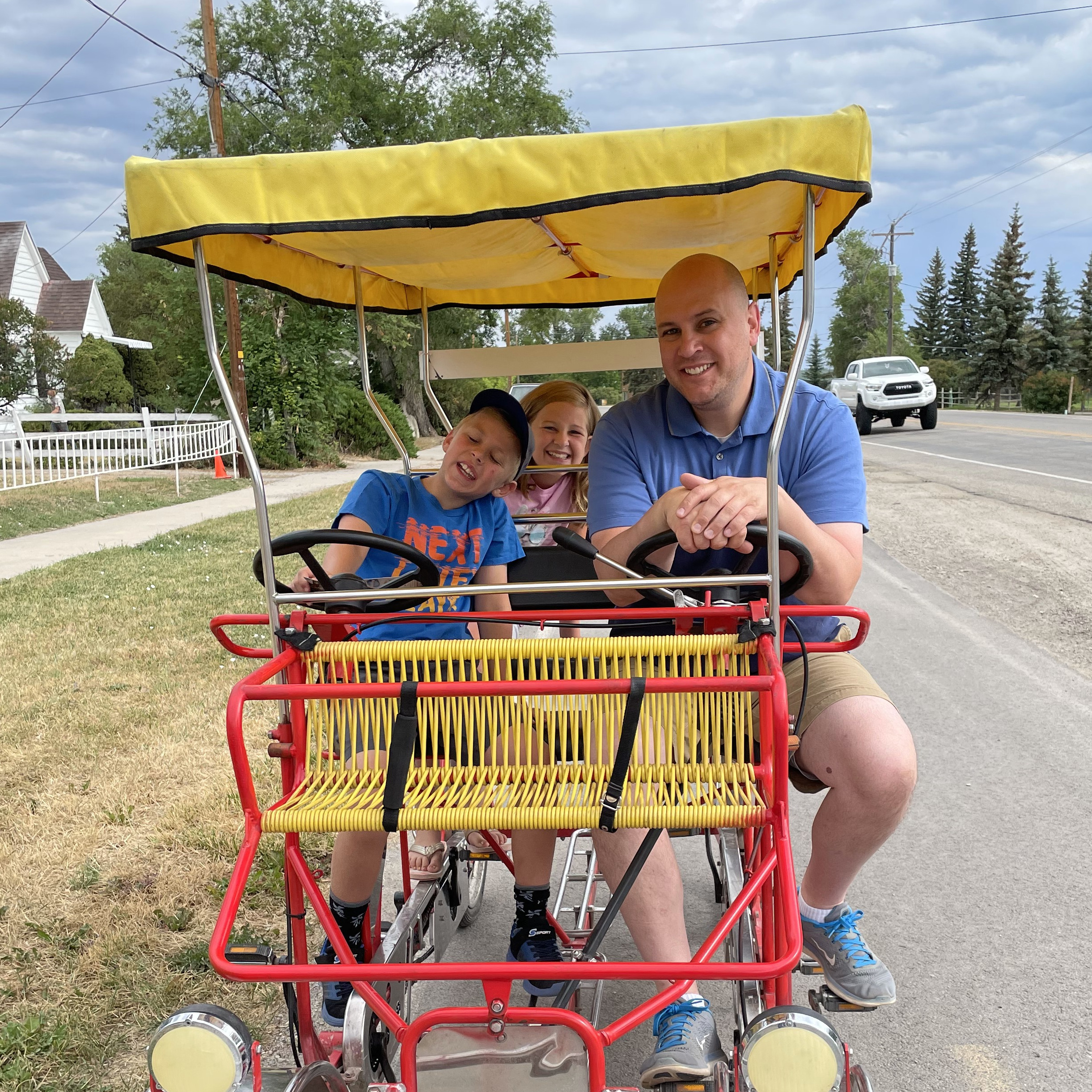 Surrey rides are quite the adventure and a good workout!