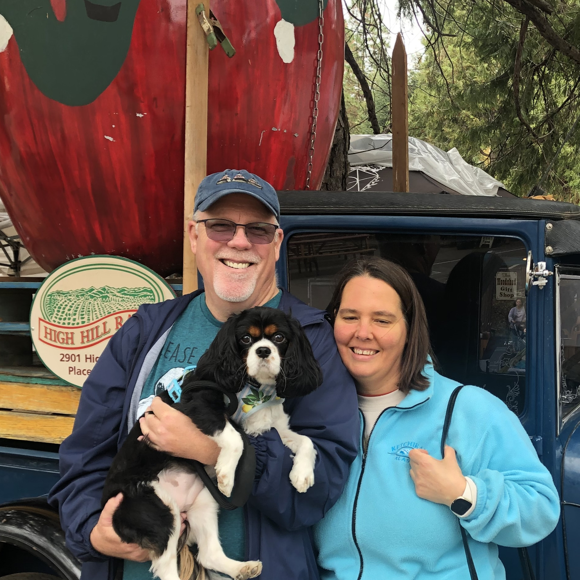 A fall trip to Apple Hill with friends and our dog Molly