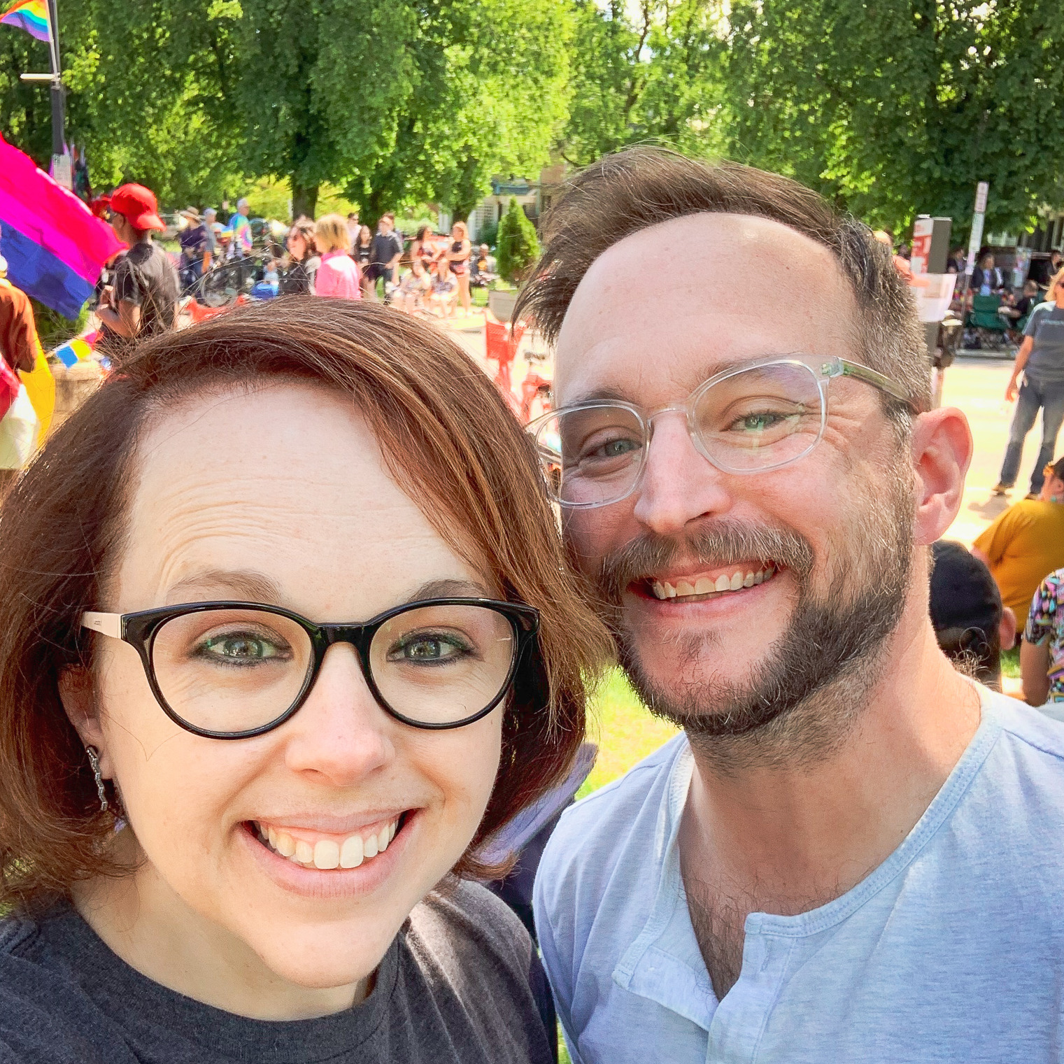 Smiling at Pride!