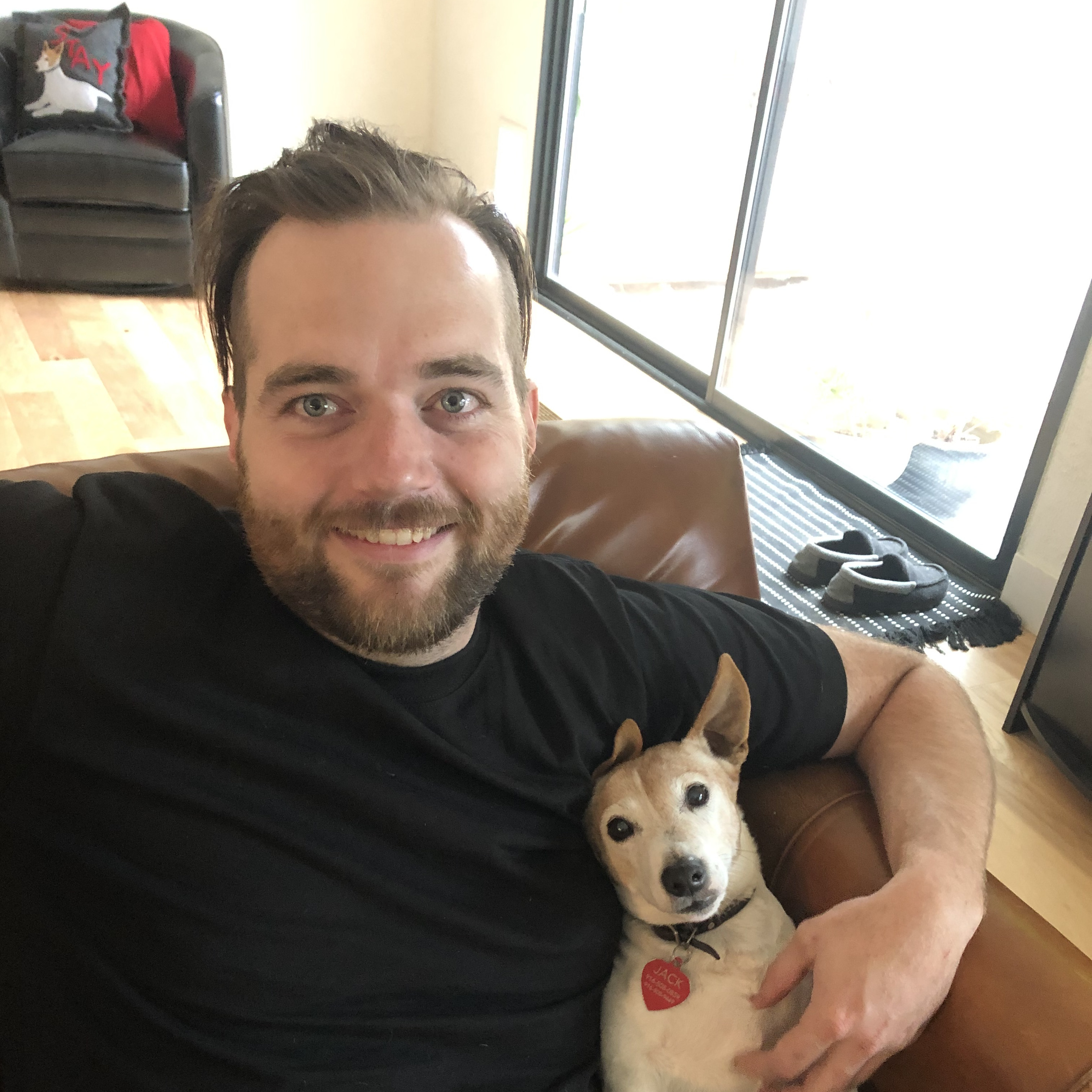 Jacob with our favorite four-legged creature: Jack