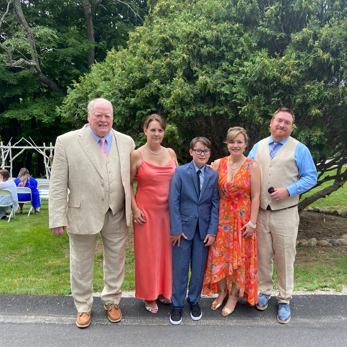 Brittany’s family at a cousins wedding in New Hampshire 