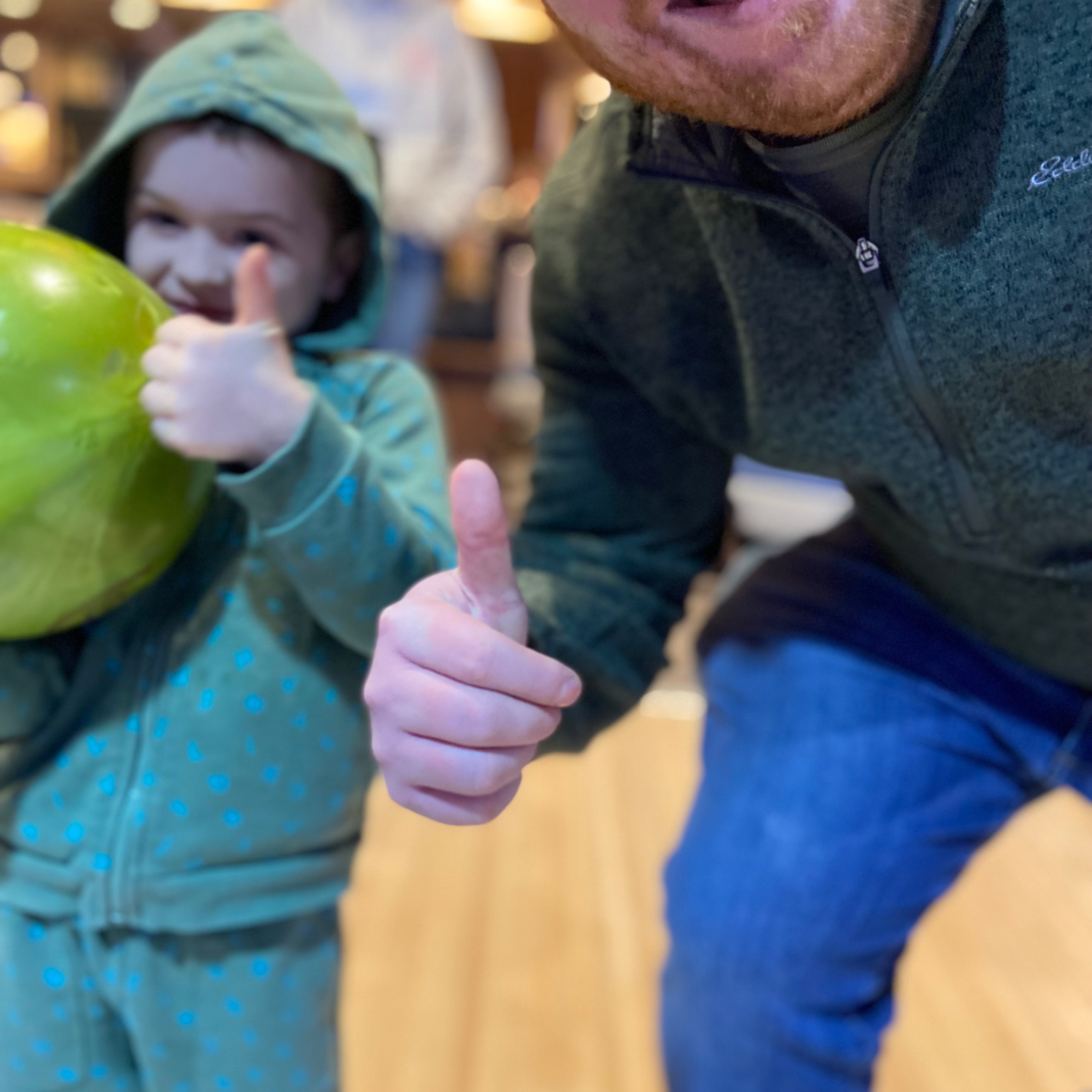 Bowling with our nephew 