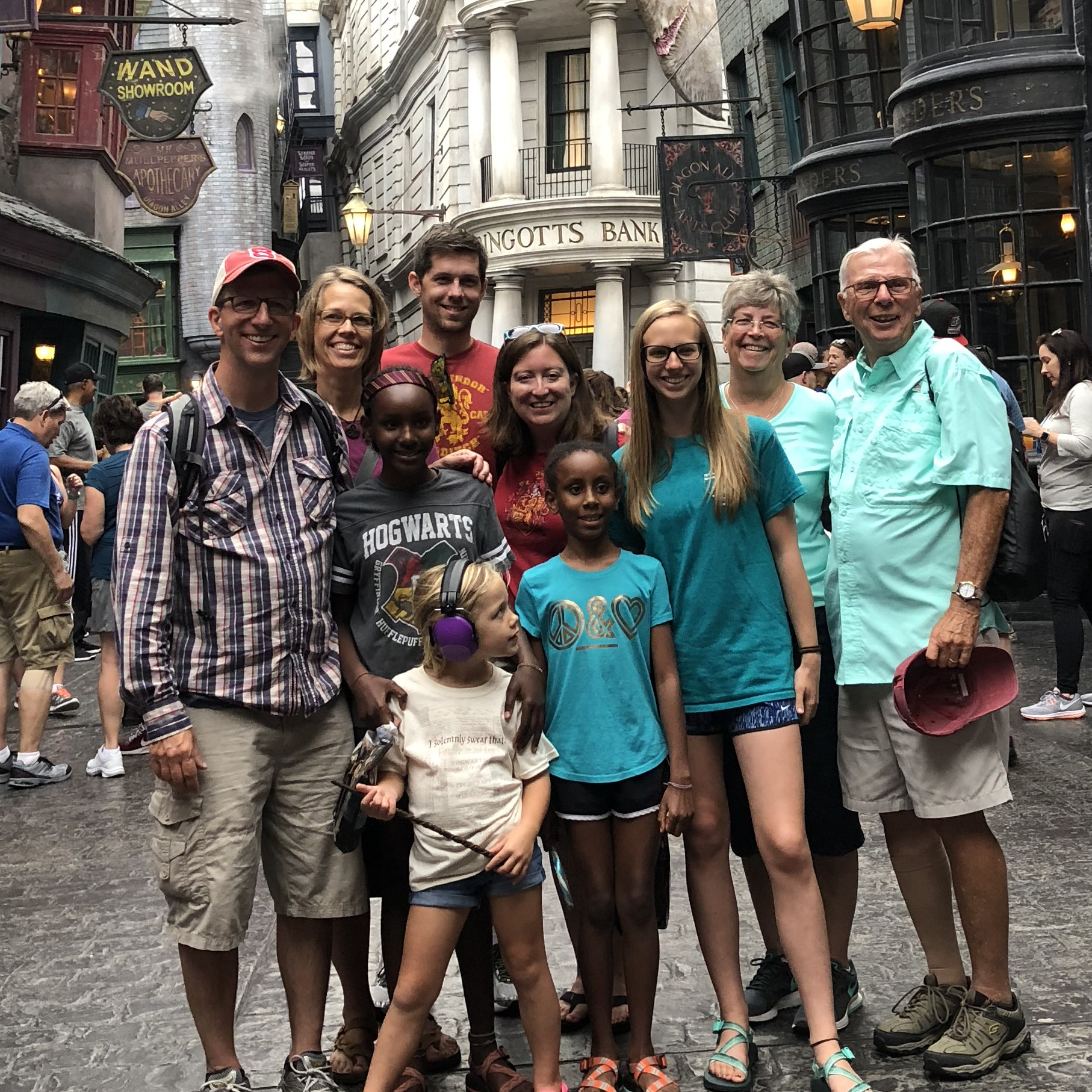 At universal studios with some of Tad’s side of the family. We have 5 nieces on Tad’s side.