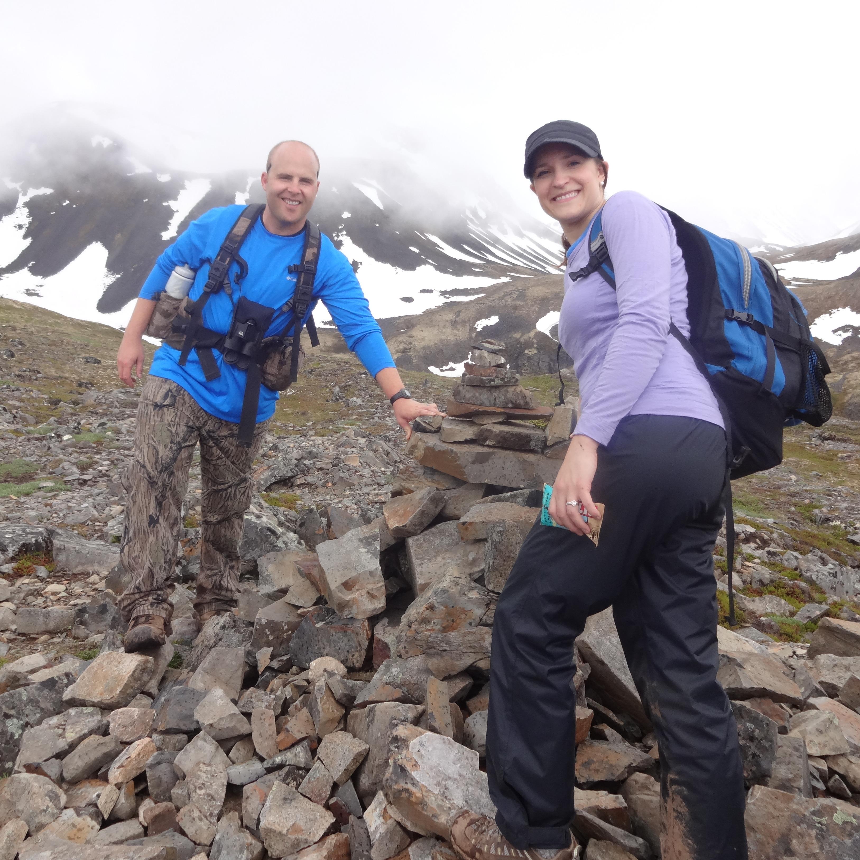 Hiking in Alaska on a family trip.