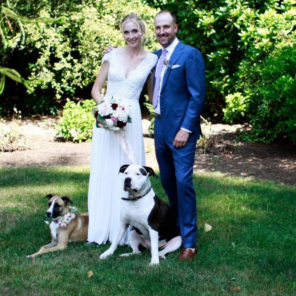 Pete and I with the pups.