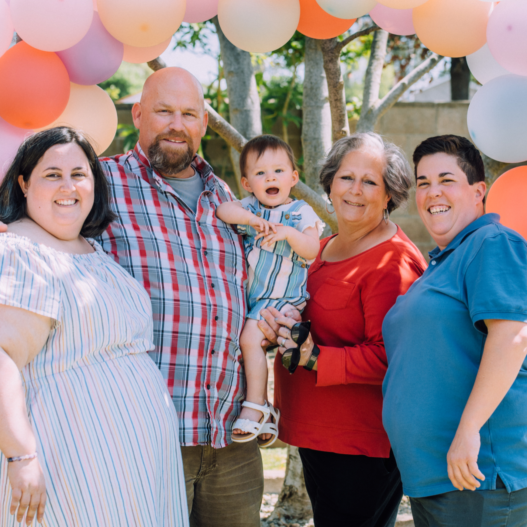 Celebrating Joey's adoption day in 2021 with family