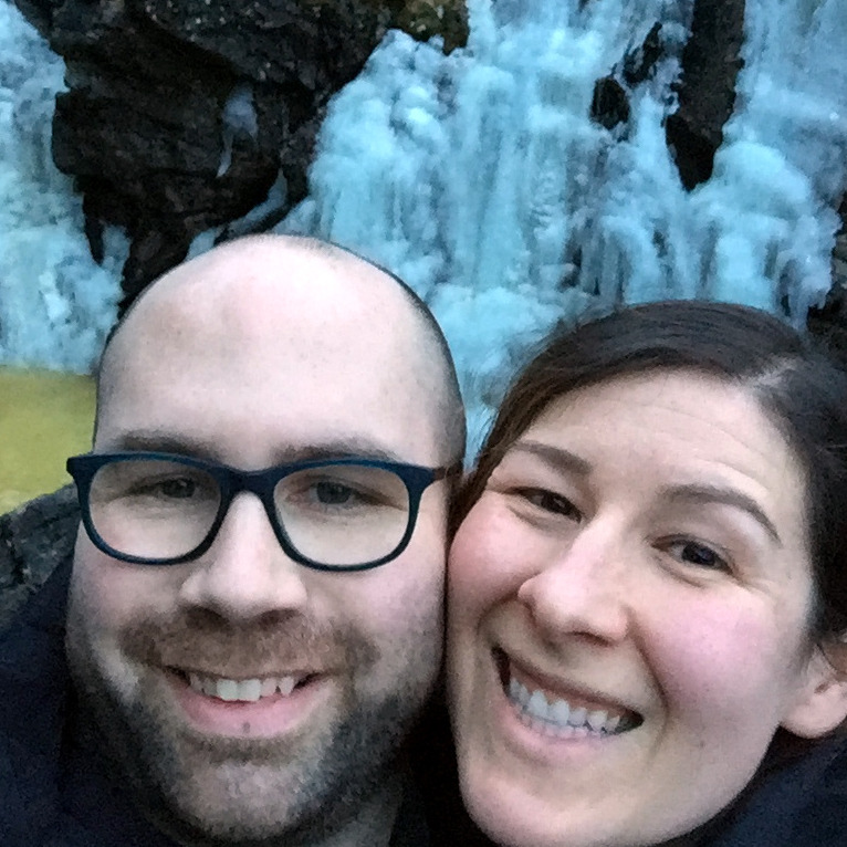 We love to travel, frozen waterfalls in Norway