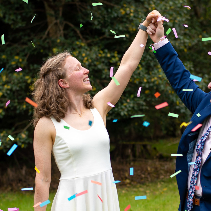 Rainbow confetti, for pride and our beautiful wedding.