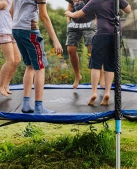 Aire de jeu/trampoline