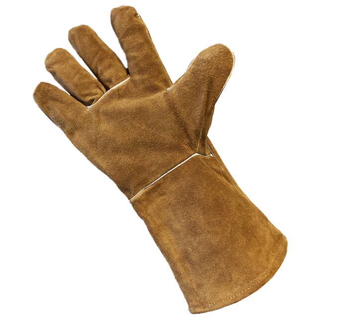 Gants de soudeur Cuir extra souple Anti chaleur Schumacher Taille 10 Manchette confort 15 cm