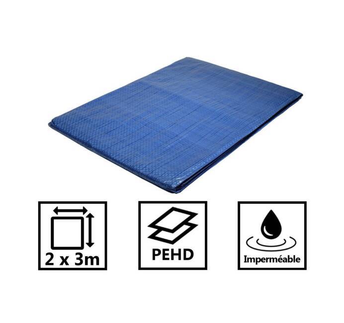 O·Lankeji 2 M X 4 M Bache De Protection Exterieur,Bâche Étanche Multi-Usage  en Polyéthylène,Feuille Anti-poussière, Couverture De Caravane De Meubles