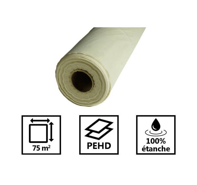 Bâche peinture 3x25 m 40 microns protection 75 m² - bache plastique translucide 3x25 m - Qualité standard
