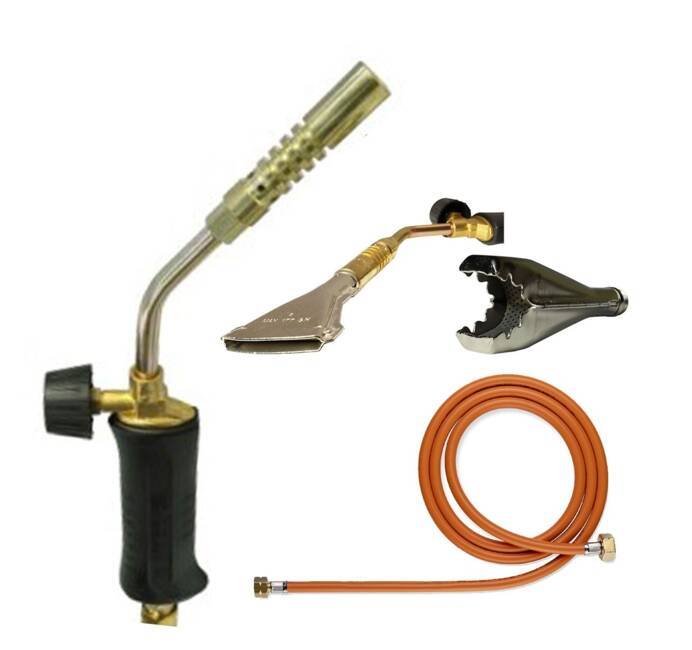 Chalumeau gaz professionnel + Tuyau 2m Connection directe Butane