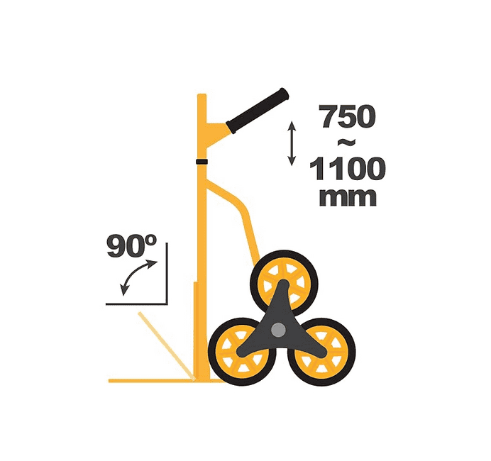 Diable de manutention pliable Charge 150kg 2x3 Chariot de transport à Roues pivotantes Poignée anti dérapante VITO