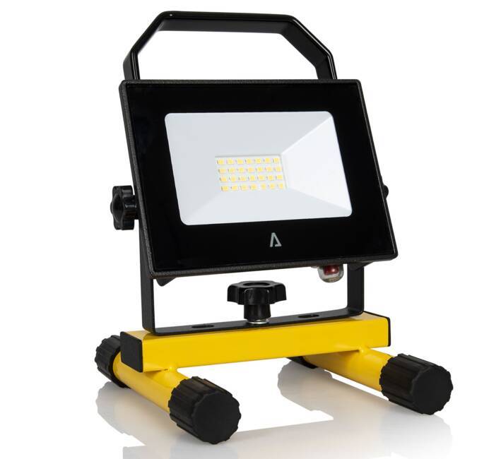 Projecteur spot LED SMD rechargeable 10W 500Lm 6500K Extérieur/Intérieur  IP65 Chantier Travaux ASLO