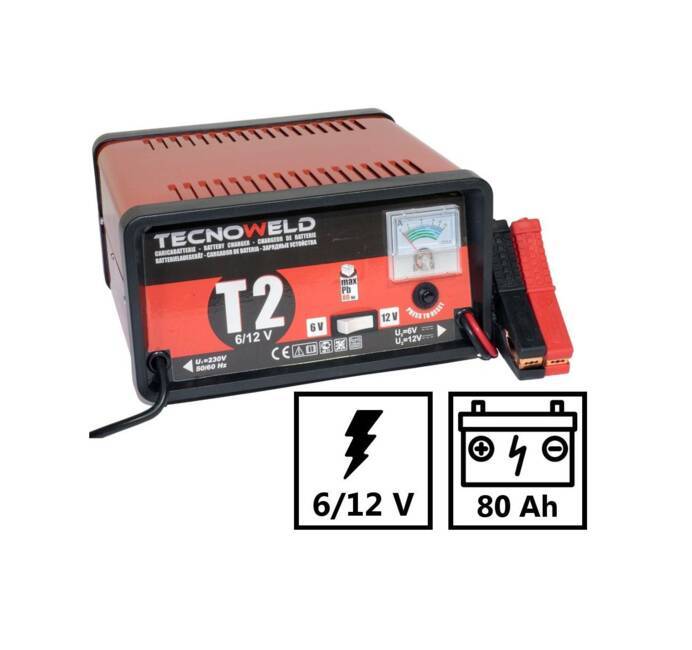 Chargeur de batterie TEC 1- 12V Chargeur batterie Auto jusqu'à 40 Ah  Protection thermique Tecnoweld