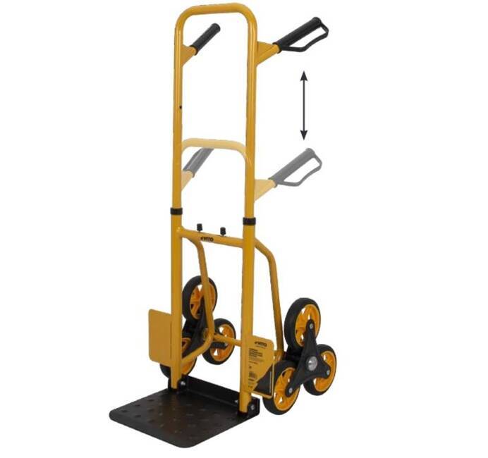 Diable de manutention pliable Charge 150kg 2x3 Chariot de transport à Roues pivotantes Poignée anti dérapante VITO