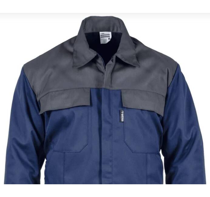 Blouson de travail Bleu marine / Gris Taille L Polyester / Coton 4 poches VITO