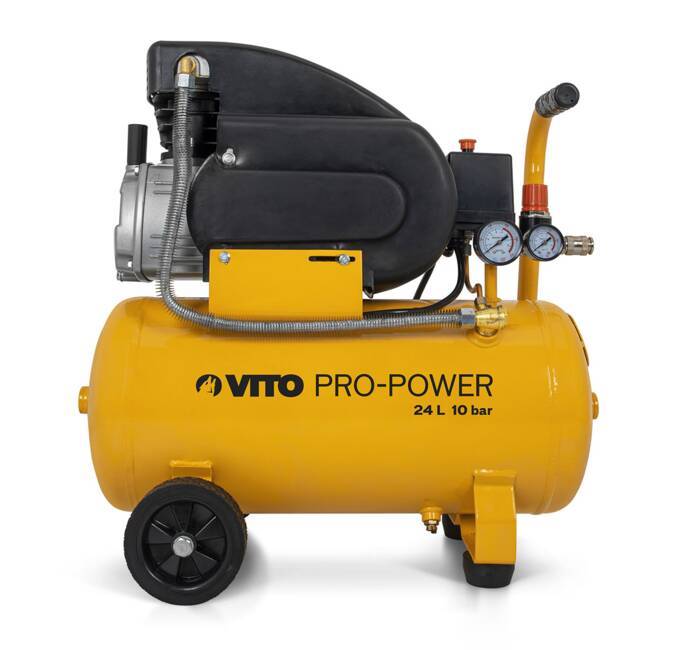 Compresseur d'air électrique à huile VITO 24 L 10 bar 145 PSI 2.5 CV Débit