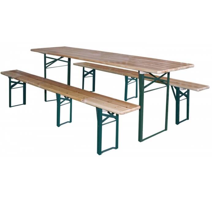 Table pliante et 2 bancs à 3 pieds GARDEN DELUXE Réceptions