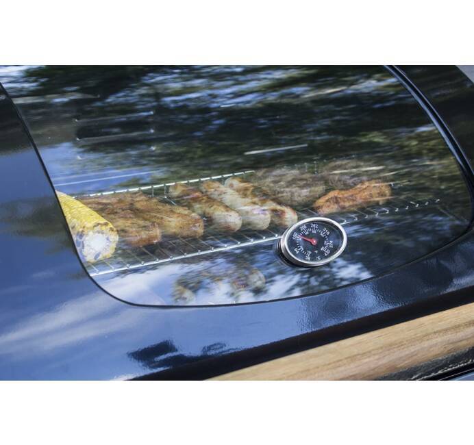 Barbecue à gaz 8 personnes Cuisson 66 x 39cm 3 brûleurs 13KW 2 Tablettes bois Garanti 10 ans SAHARA