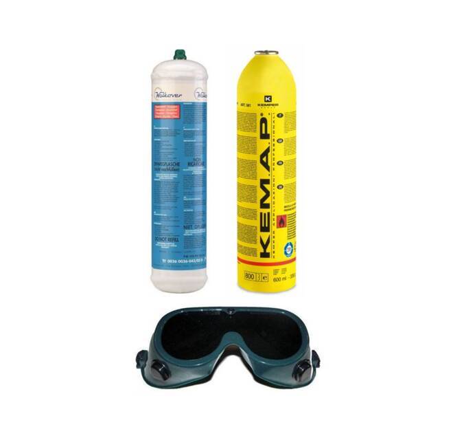 Chalumeau BI Gaz Professionnel OXYKIT 3300°C KEMPER Avec réducteurs GAZ Manomètres +2 pointes Kit complet Brasage et soudage