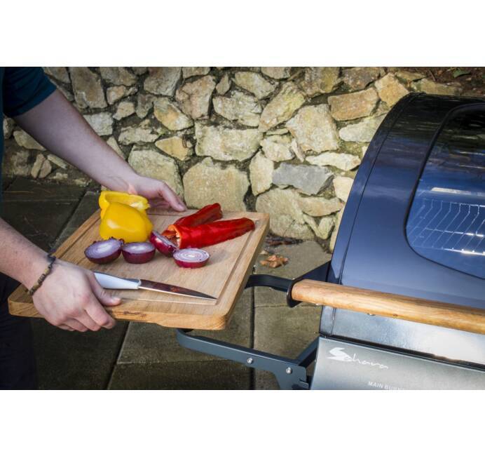 Barbecue à gaz 8 personnes Cuisson 66 x 39cm 3 brûleurs 13KW 2 Tablettes bois Garanti 10 ans SAHARA