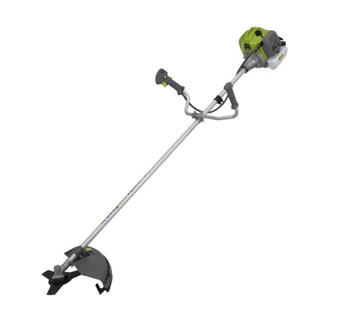 Debroussailleuse thermique 43 Cm3 Moteur essence 2T + Lame 3 dents Diam 255mm + Bobine de fil + Bretelle de portée VITO