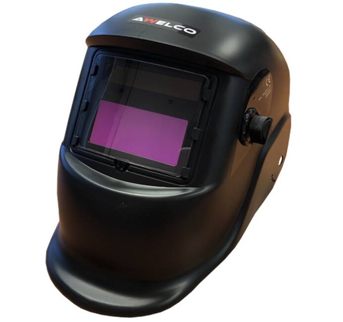 Cagoule de soudure Awelco HELMET 1500 Masque de soudure automatique teinte variable 9 à 13 Alimentation solaire