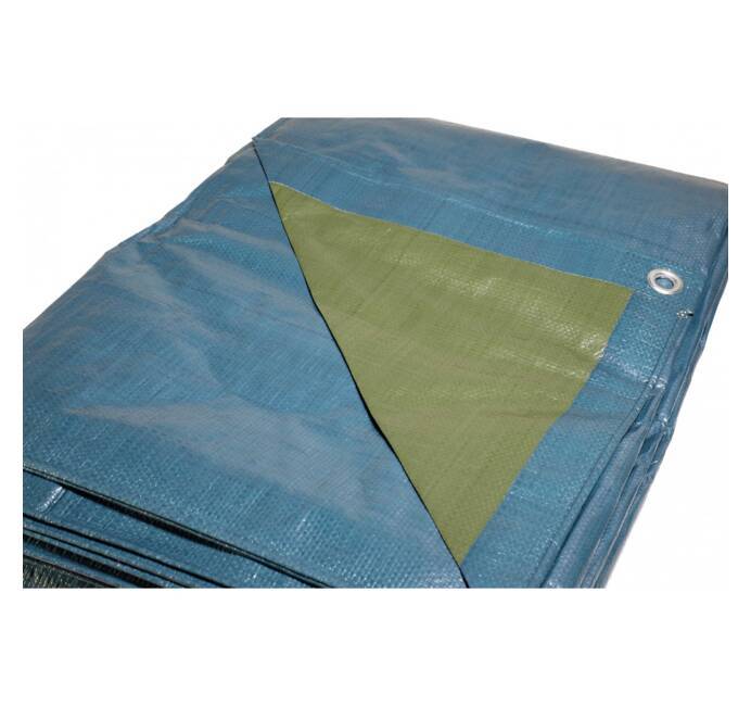 Bâche de Protection en Polyéthylène resistant et impermeable 240g/m² gris  et noir 4x6m