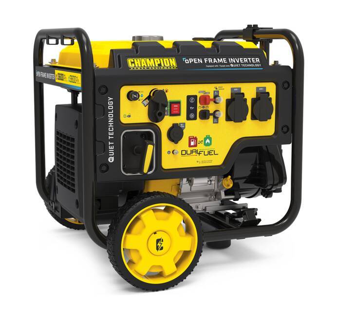 Groupe électrogène 3600W Inverter hybride Essence/propane CHAMPION Moteur  OHV 4T 224 cm³ Démarrage électrique Autonomie