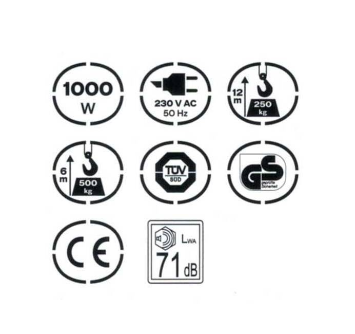 Vente de Treuil électrique 250kg à 500kg à commande directe - modèle  TRBoxter