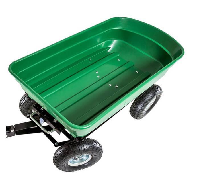 Chariot de jardin 4 roues - 75 litres capacité 135 kg