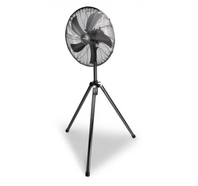 Ventilateur de table oscillant, 3 vitesses, nickel brossé