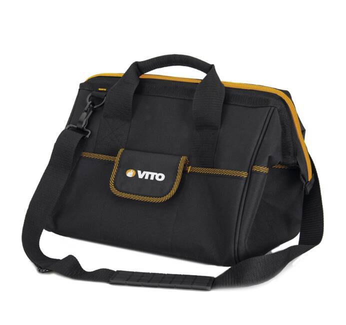 Boite à outils sacoche électricien VITO 12 pièces Poignée acier renforcée  Nylon haute Qualité Sac bandoulière