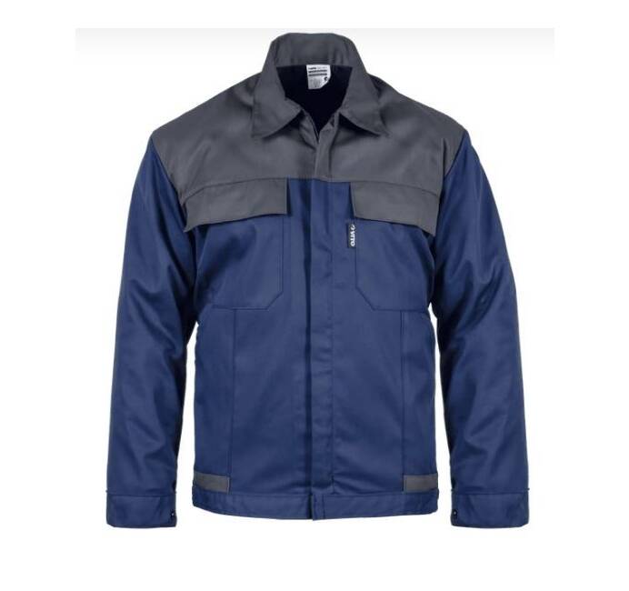 Blouson de travail Bleu marine / Gris Taille L Polyester / Coton 4 poches VITO