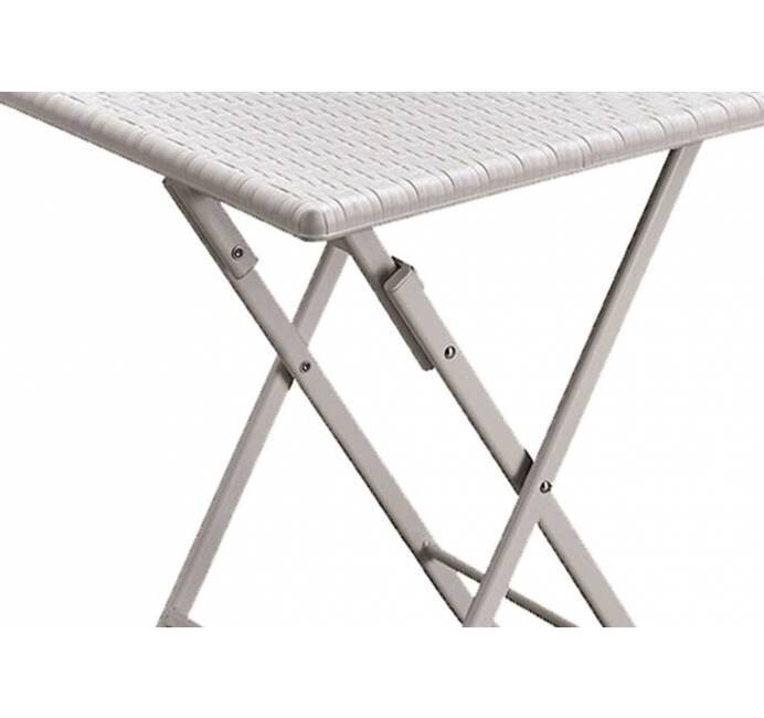 Table carrée pliante en polyéthylène (L)860 mm, blanche BOLERO