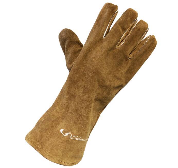 Gants de soudeur Cuir extra souple Anti chaleur Schumacher Taille 10 Manchette confort 15 cm