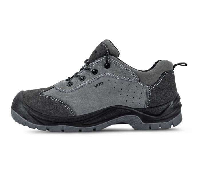 Chaussures de sécurité basse VITO Modèle GENES S1P en Cuir Suédé Taille 44