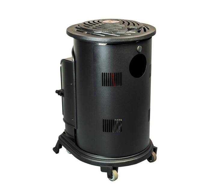 Poêle à gaz Provence 3,4 KW Noir mat Effet poêle à bois Fonte véritable Chauffage  d'appoint