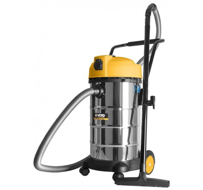 Aspirateur Eau et Poussières 1200W Cuve inox 40L VITO PRO-POWER Prise 230V  Souffleur Tuyau 2