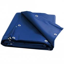 Bâche bleue 4 x 5 m PVC 680g - garantie plus de 10 ans