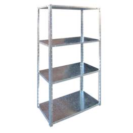 Etagère 4 tablettes L75xP30xH150 cm Acier zingué Brixo Résistance 40kg