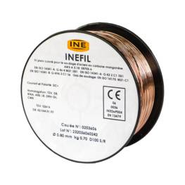 Fil a souder mig Acier SG2 0.8mm - 700g -soudage MIG-MAG semi-automatique-en bobine de fil de soudure-Fil'acier non fourré