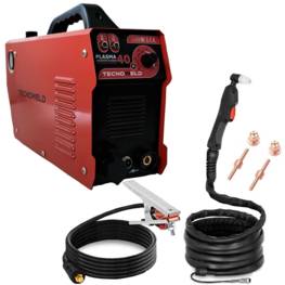 Découpeur Plasma Inverter 40A IGBT Coupe 2à 10mm Torche Plasma + Cable Pince de masse Manomètre intégré TECNOWELD