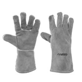 Gants de soudeur Anti chaleur VITO SECURITY Cuir extra souple Taille 10 Manchette confort 15cm