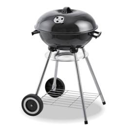 Barbecue à charbon Ø 41 cm EDM 2 roues et 2 pieds Couvercle Récupérateur de cendres