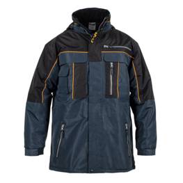 Blouson de travail hiver 100% Polyester PVC VITO SECURITY Taille XXL Bleu et noir Imperméable