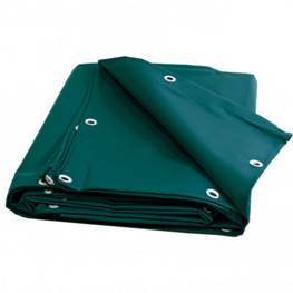 Bâche verte 10 x 12 m PVC 680g - garantie plus de 10 ans